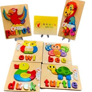 Kids wood puzzle 6PCS